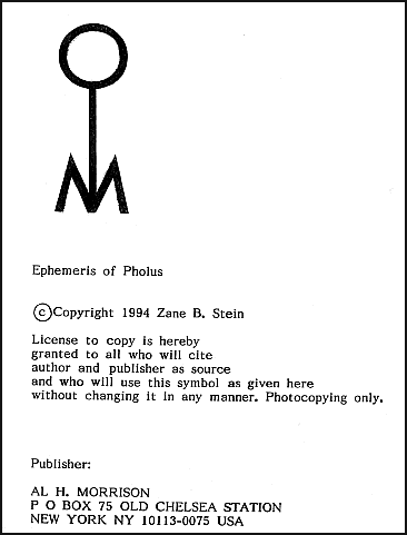 Glyph for Pholus